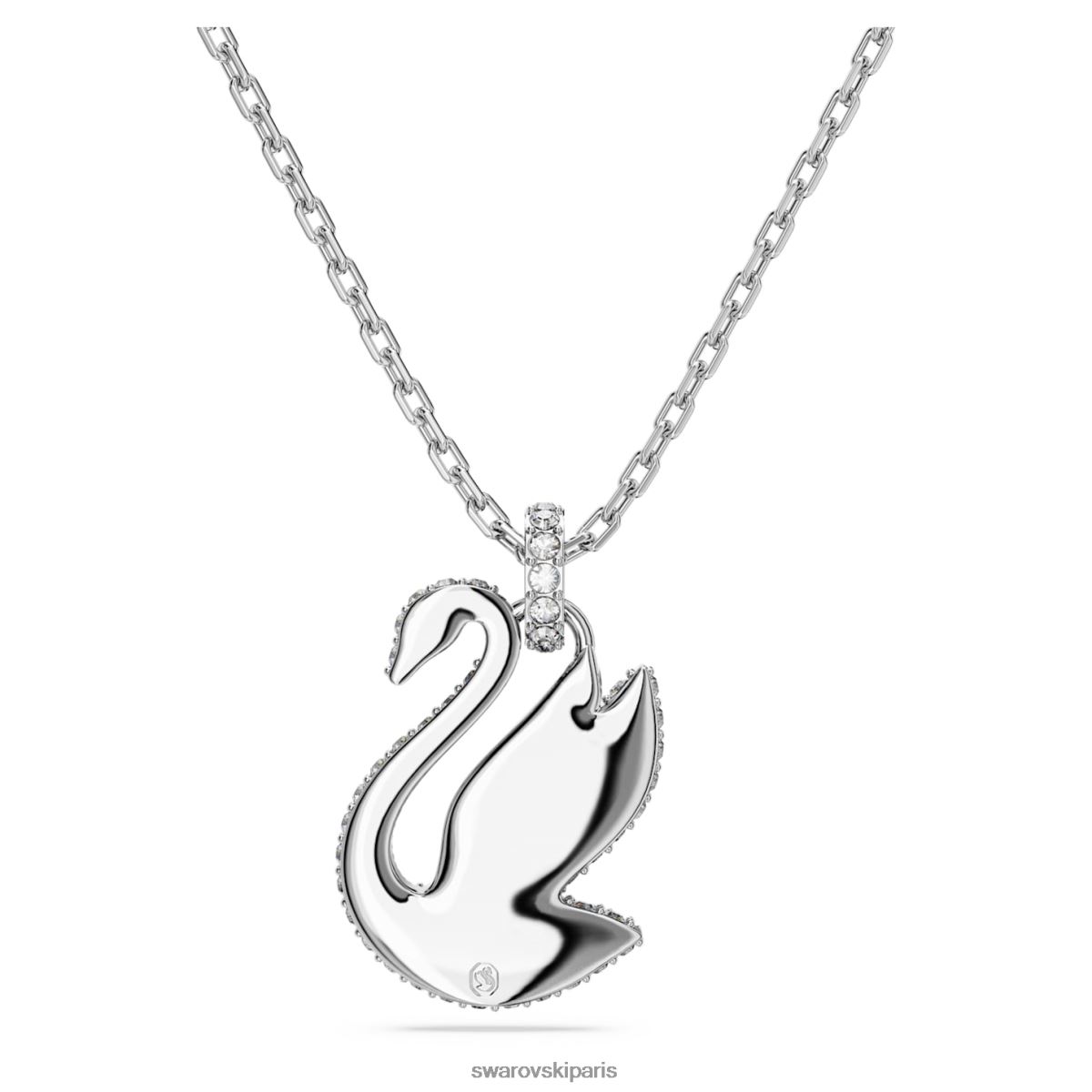 bijoux Swarovski pendentif cygne emblématique cygne, blanc, rhodié RZD0XJ233