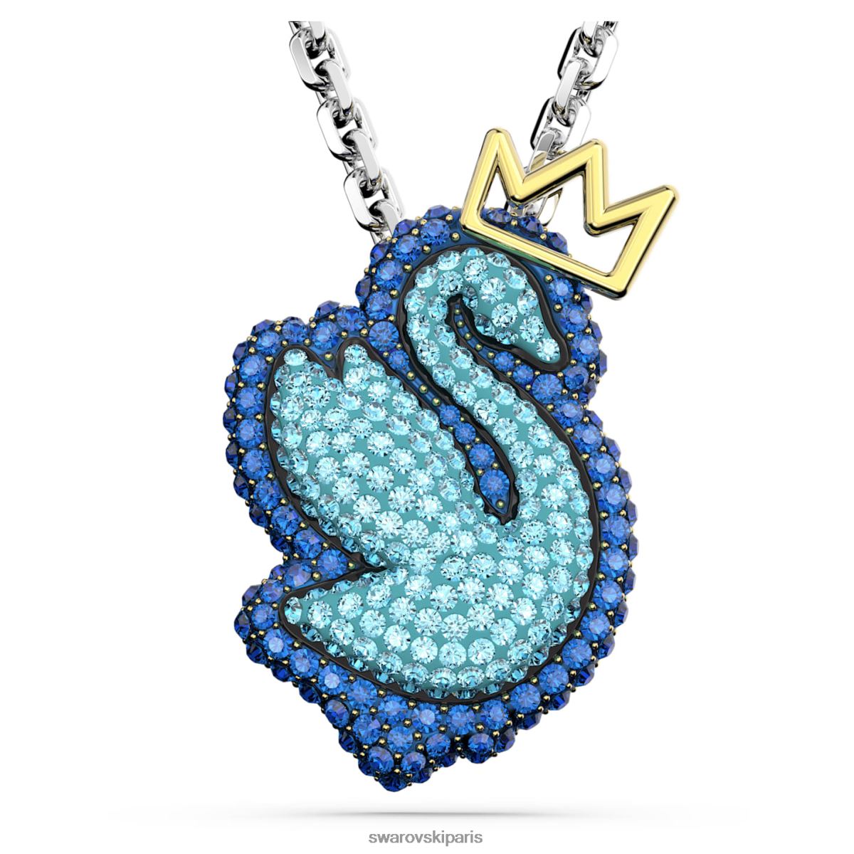 bijoux Swarovski pendentif cygne pop cygne, bleu, rhodié RZD0XJ291