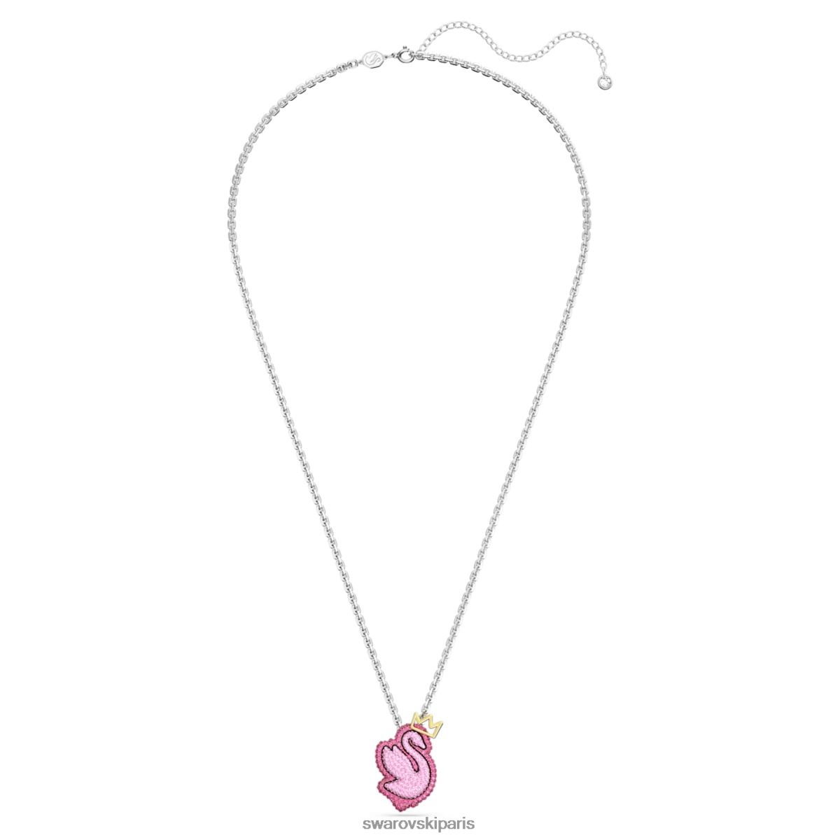 bijoux Swarovski pendentif cygne pop cygne, rose, rhodié RZD0XJ318