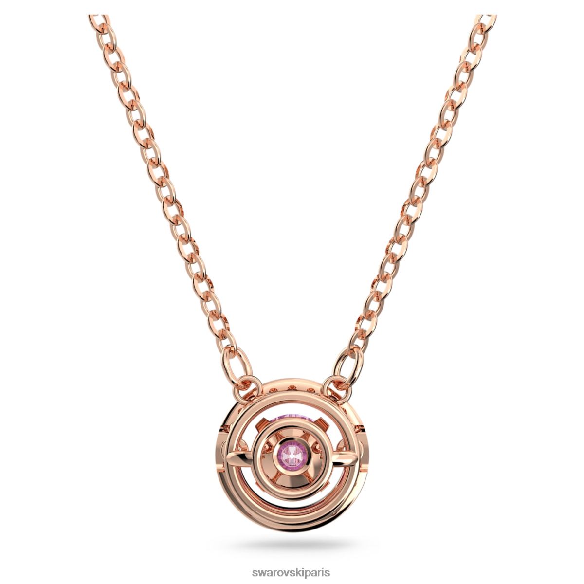 bijoux Swarovski pendentif de danse étincelant taille ronde, violet, plaqué ton or rose RZD0XJ295