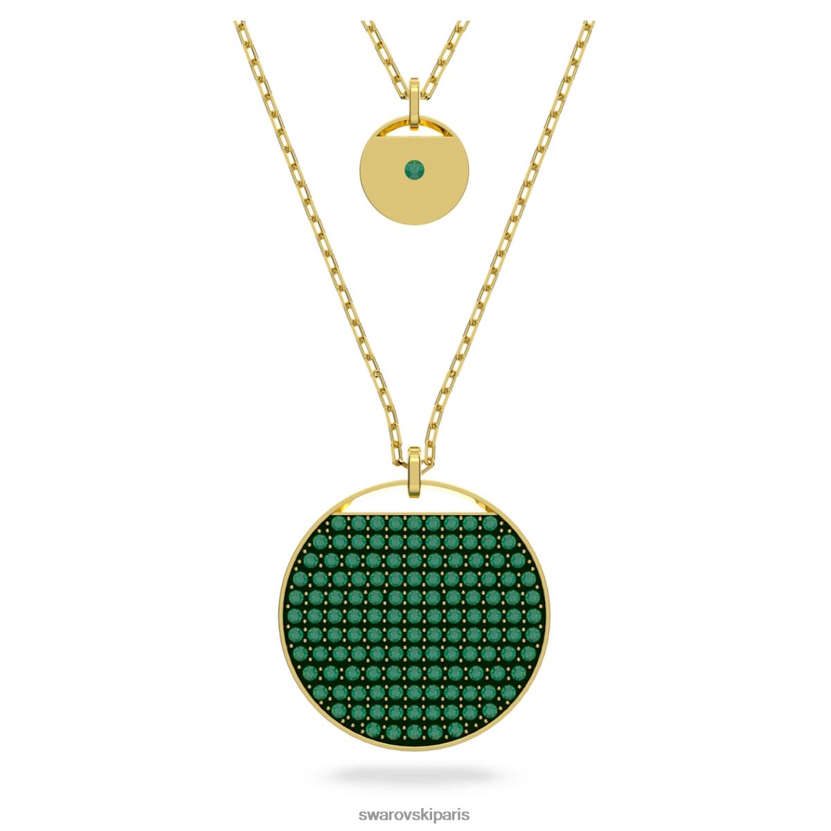 bijoux Swarovski pendentif en couches de gingembre vert, plaqué doré RZD0XJ307