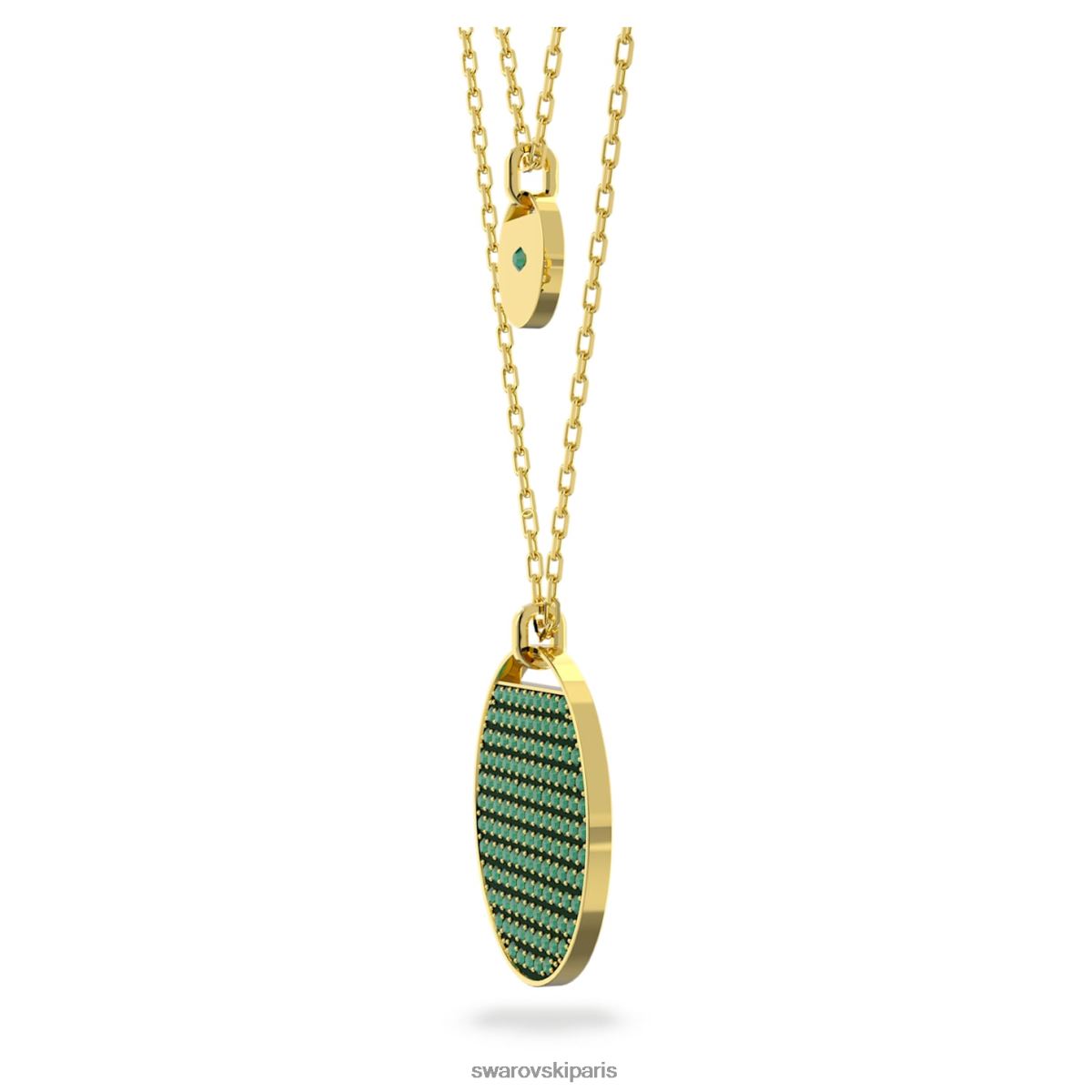 bijoux Swarovski pendentif en couches de gingembre vert, plaqué doré RZD0XJ307