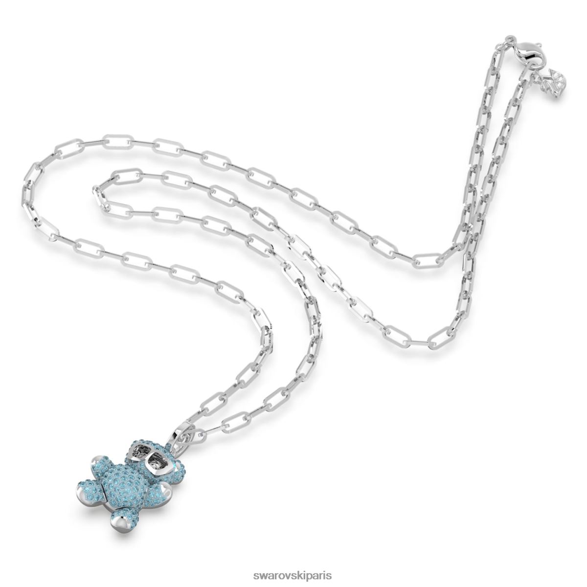 bijoux Swarovski pendentif en peluche ours, bleu, rhodié RZD0XJ199