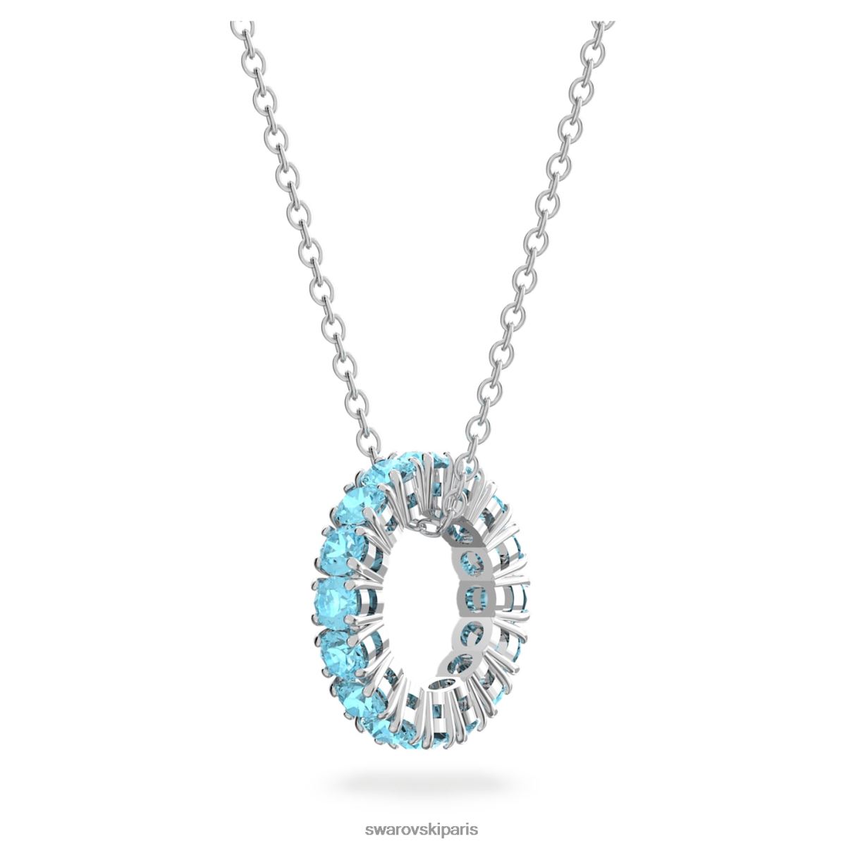 bijoux Swarovski pendentif exalte coupe ronde, bleu, rhodié RZD0XJ309