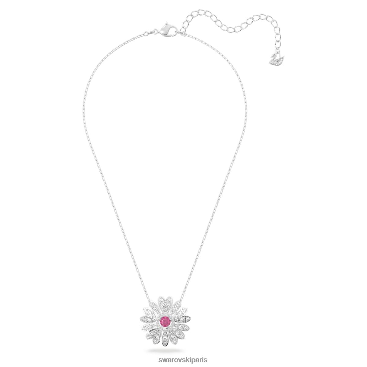 bijoux Swarovski pendentif fleur éternelle fleur, rose, rhodié RZD0XJ289