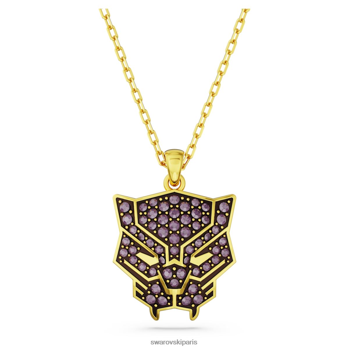 bijoux Swarovski pendentif merveille panthère noire panthère noire, violet, métal doré RZD0XJ255