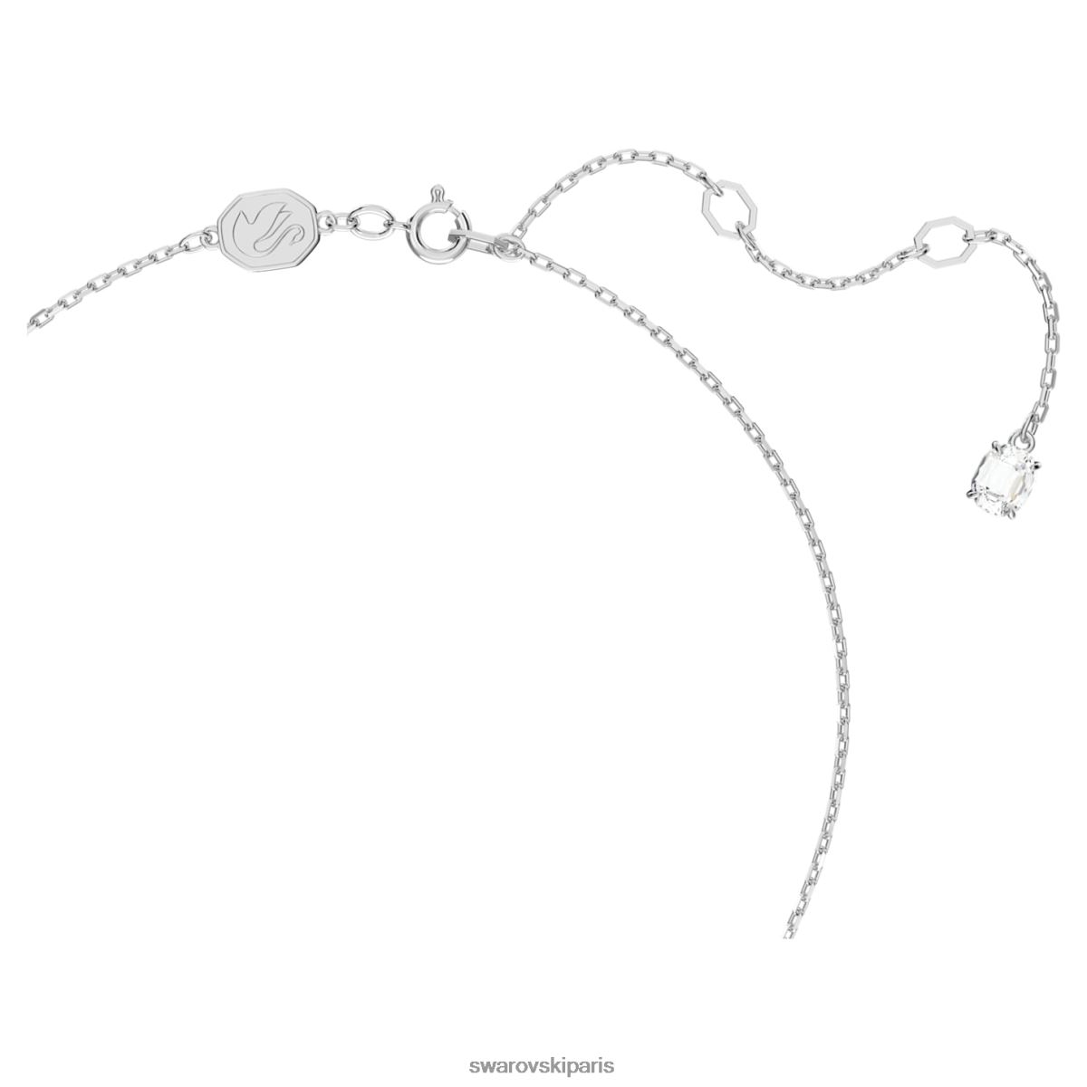 bijoux Swarovski pendentif millénaire taille poire, blanc, rhodié RZD0XJ185