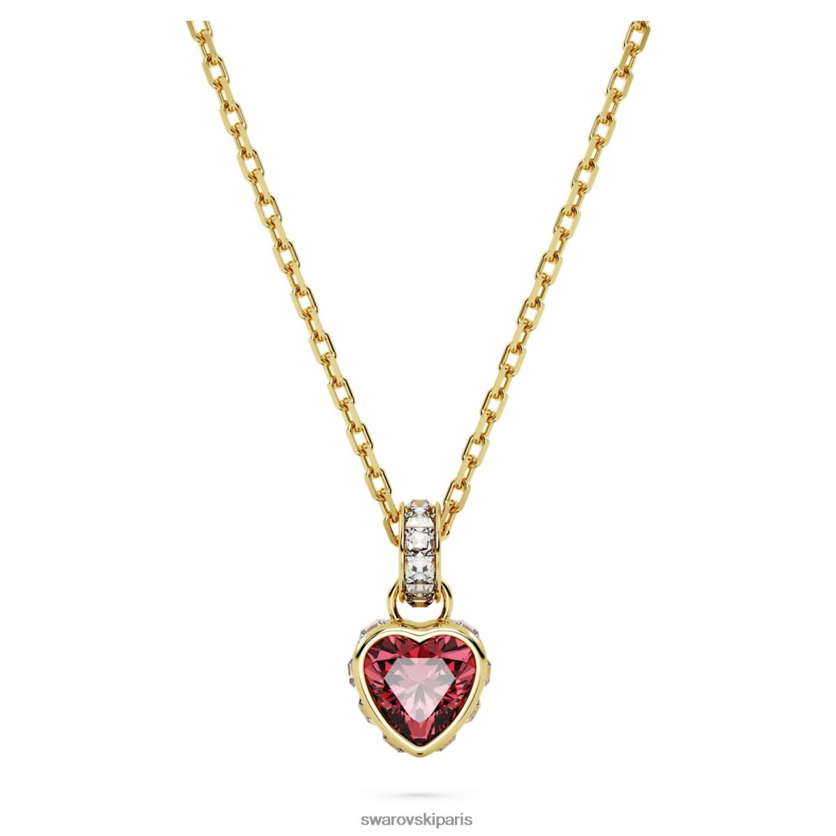 bijoux Swarovski pendentif stilla coeur, rouge, métal doré RZD0XJ228
