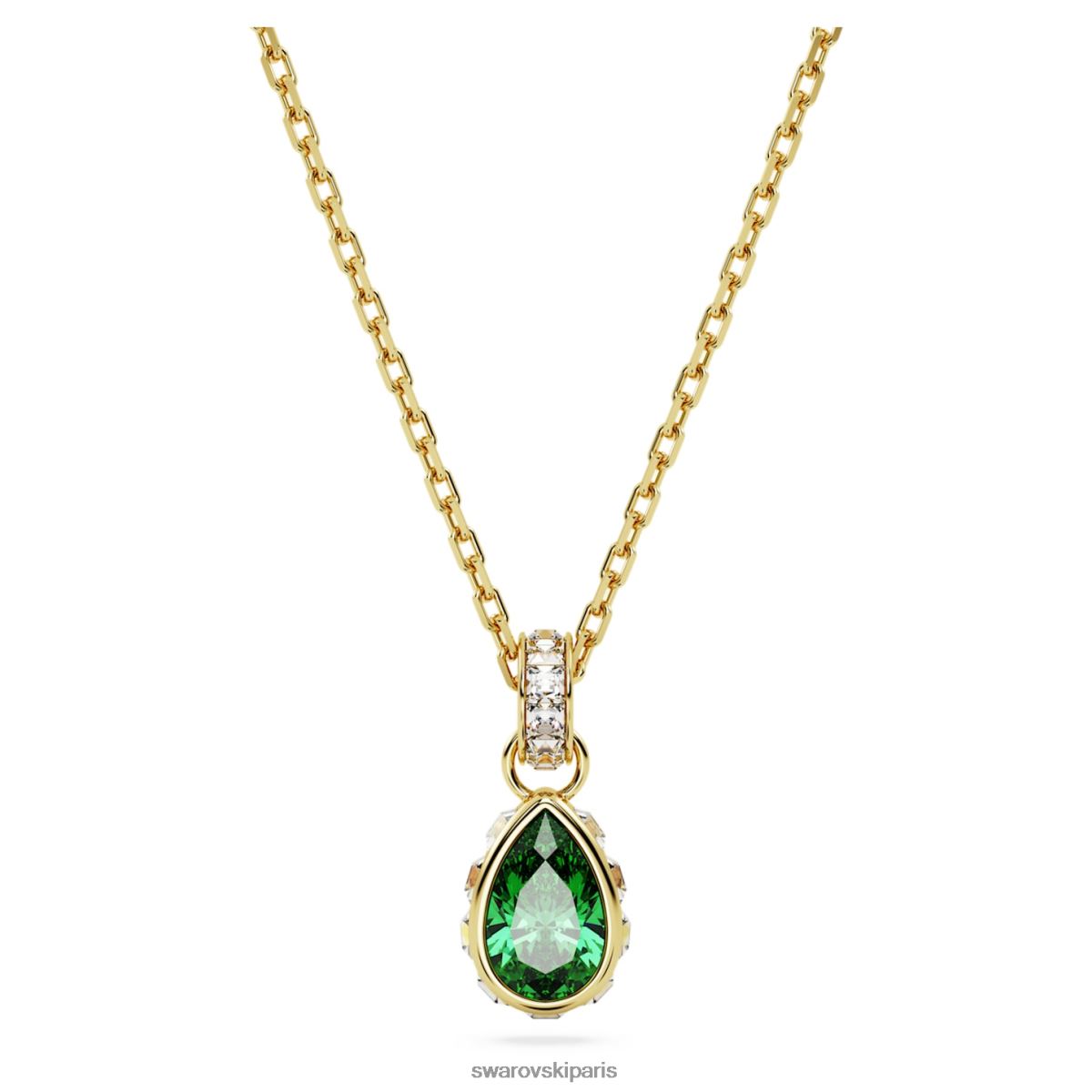 bijoux Swarovski pendentif stilla taille poire, vert, métal doré RZD0XJ329