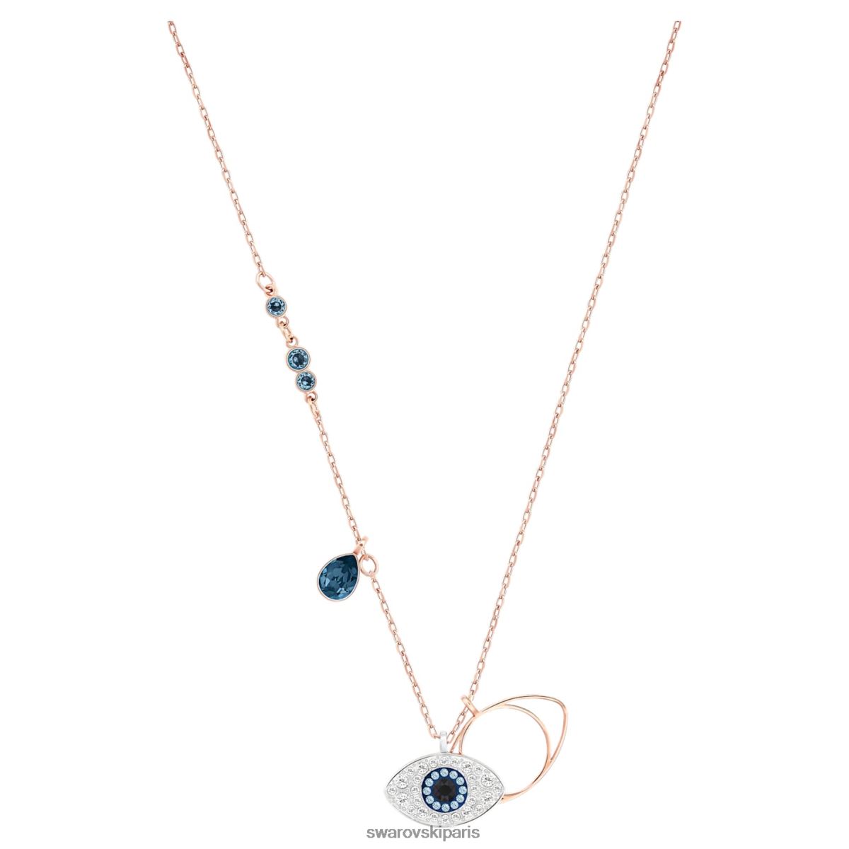 bijoux Swarovski pendentif symbolique mauvais œil, bleu, finition métal mélangé RZD0XJ166