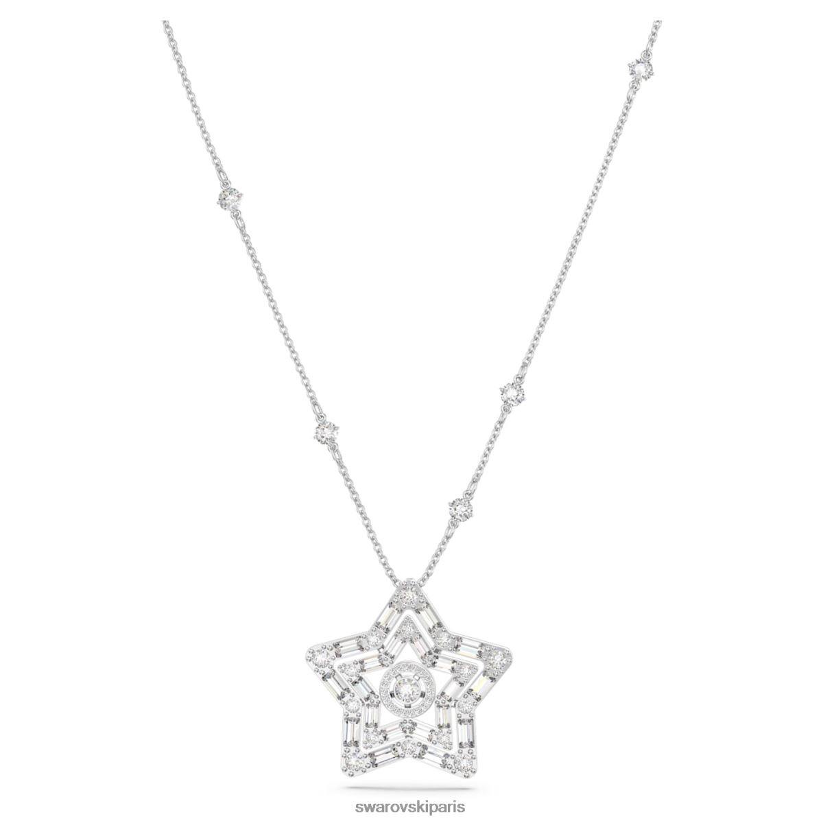 bijoux Swarovski pendentif étoile coupes mixtes, étoile, blanc, rhodié RZD0XJ226