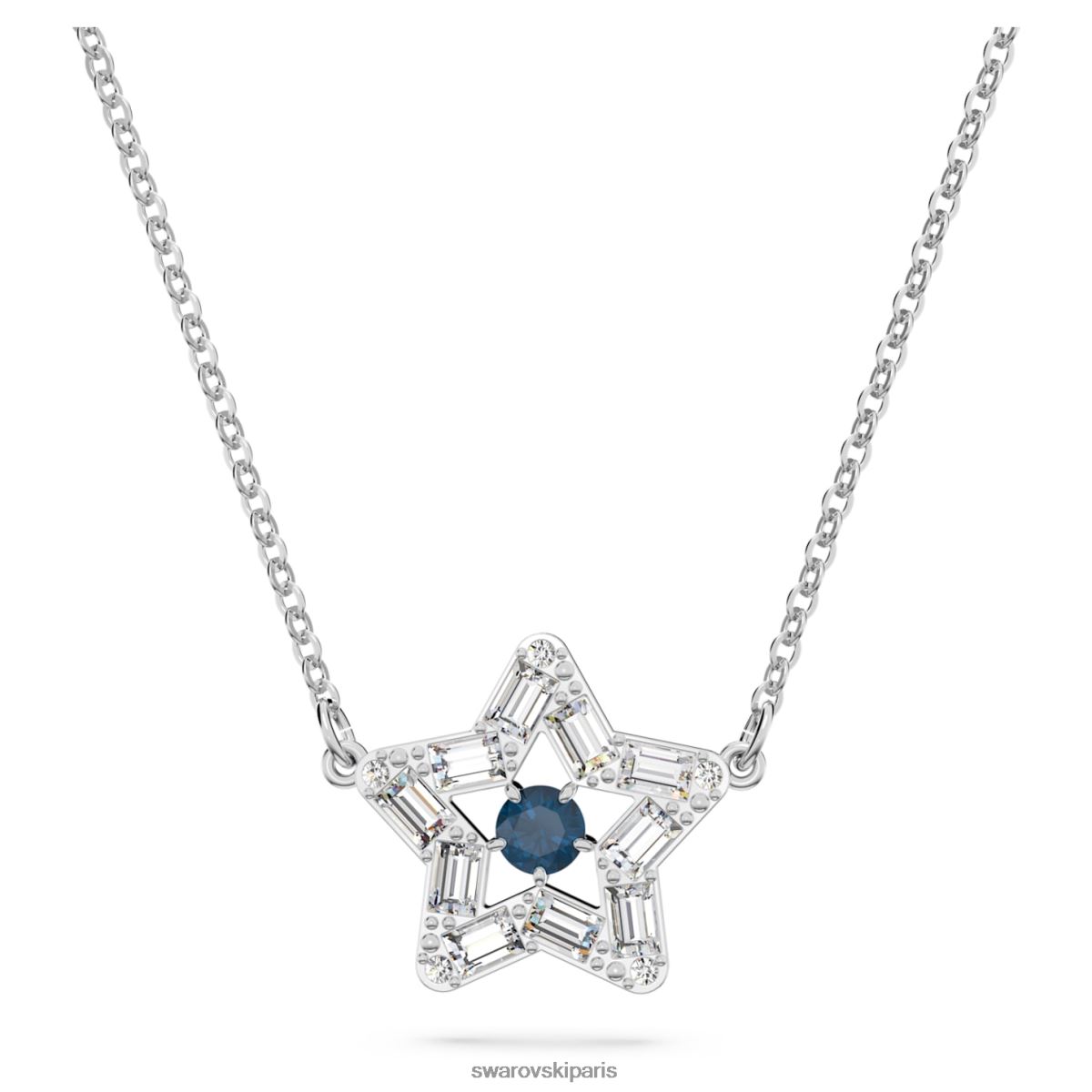 bijoux Swarovski pendentif étoile coupes mixtes, étoile, bleu, rhodié RZD0XJ225