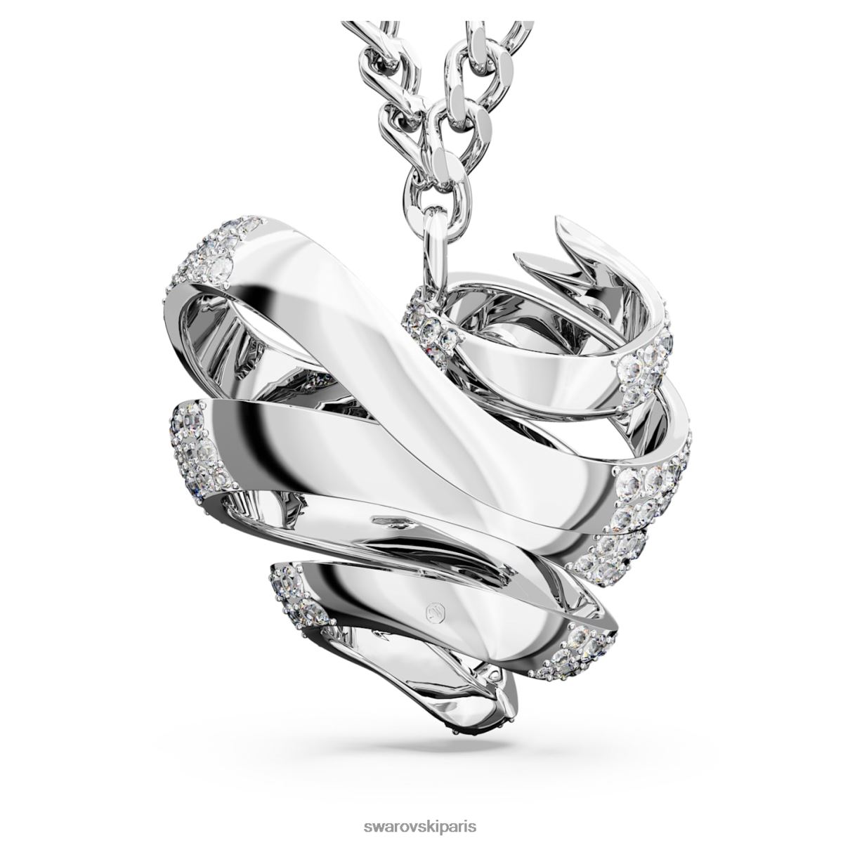 bijoux Swarovski pendentif volta coeur, blanc, rhodié RZD0XJ262