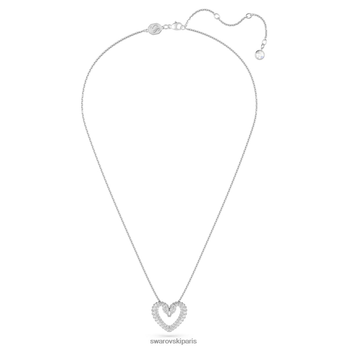 bijoux Swarovski un pendentif coeur, blanc, rhodié RZD0XJ241