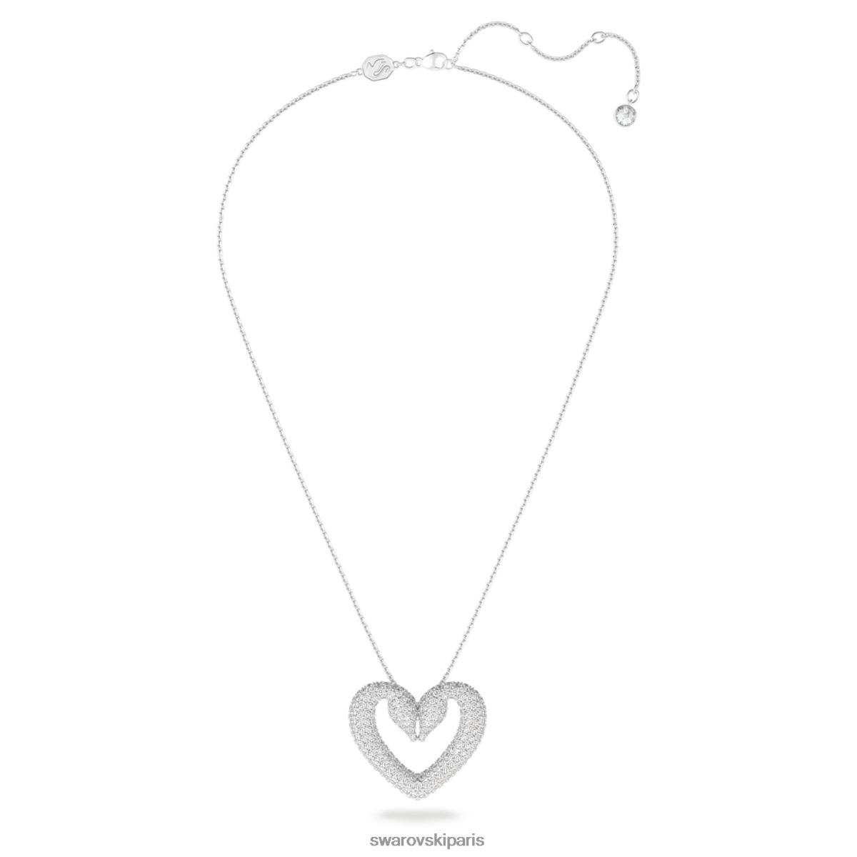 bijoux Swarovski un pendentif coeur, blanc, rhodié RZD0XJ259