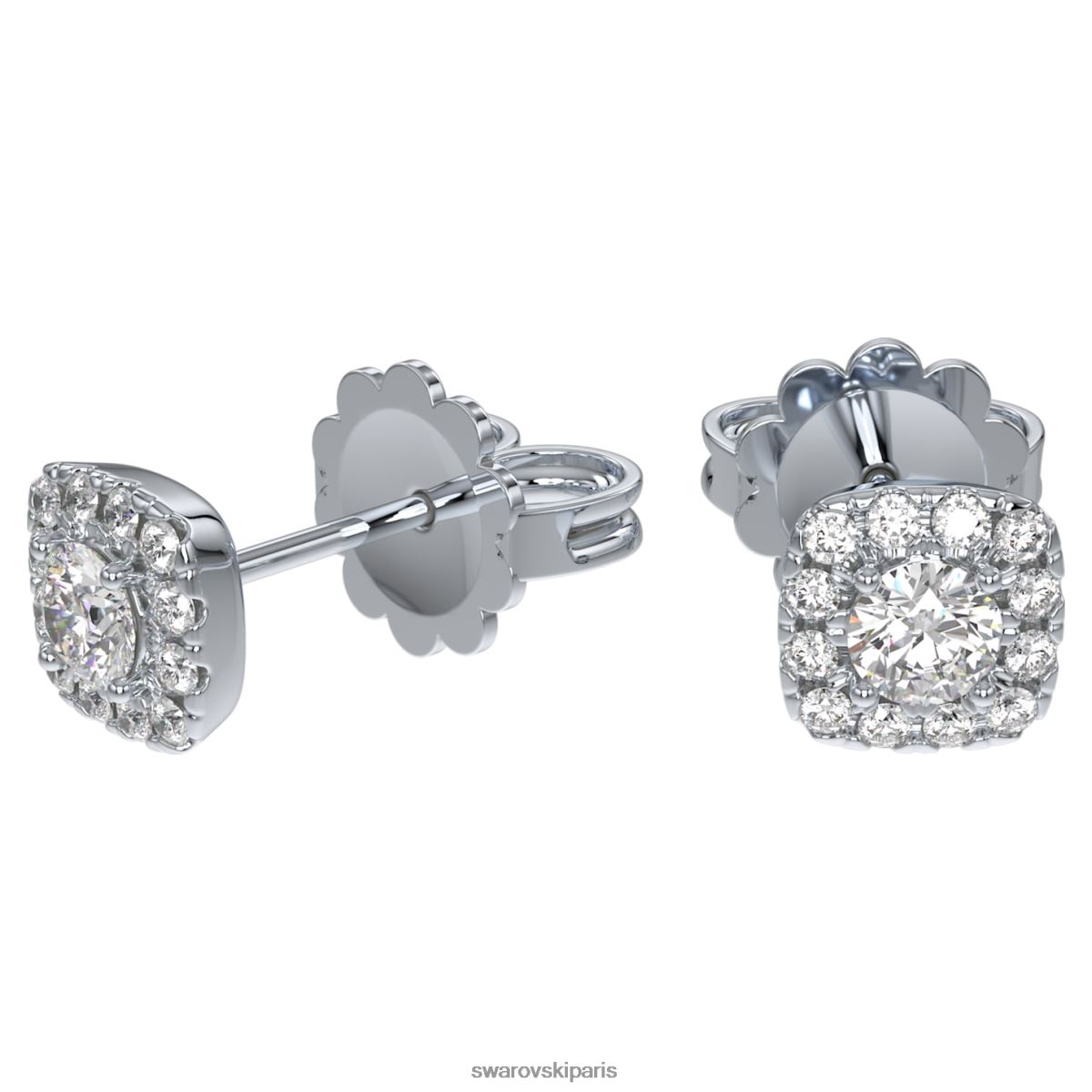 bijoux Swarovski boucles d'oreilles clous essentielles argent sterling, plaqué rhodium RZD0XJ652