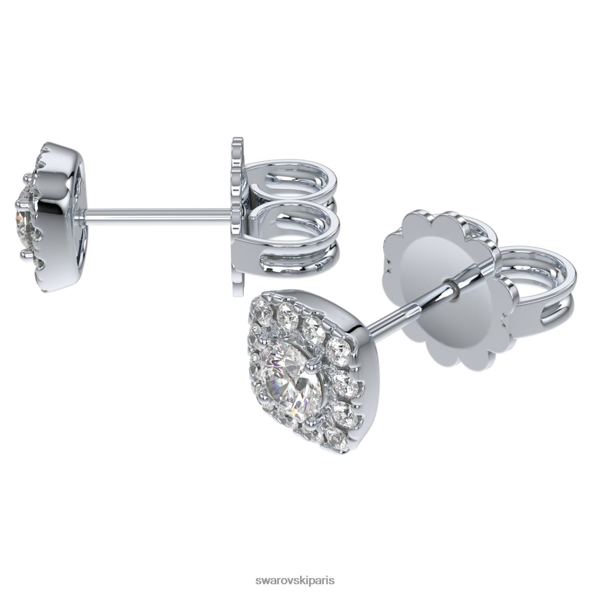 bijoux Swarovski boucles d'oreilles clous essentielles argent sterling, plaqué rhodium RZD0XJ652