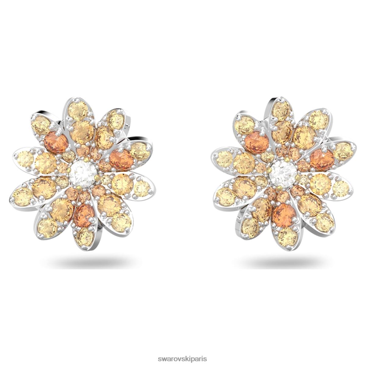bijoux Swarovski boucles d'oreilles clous fleurs éternelles fleur, multicolore, finition métal mélangé RZD0XJ721