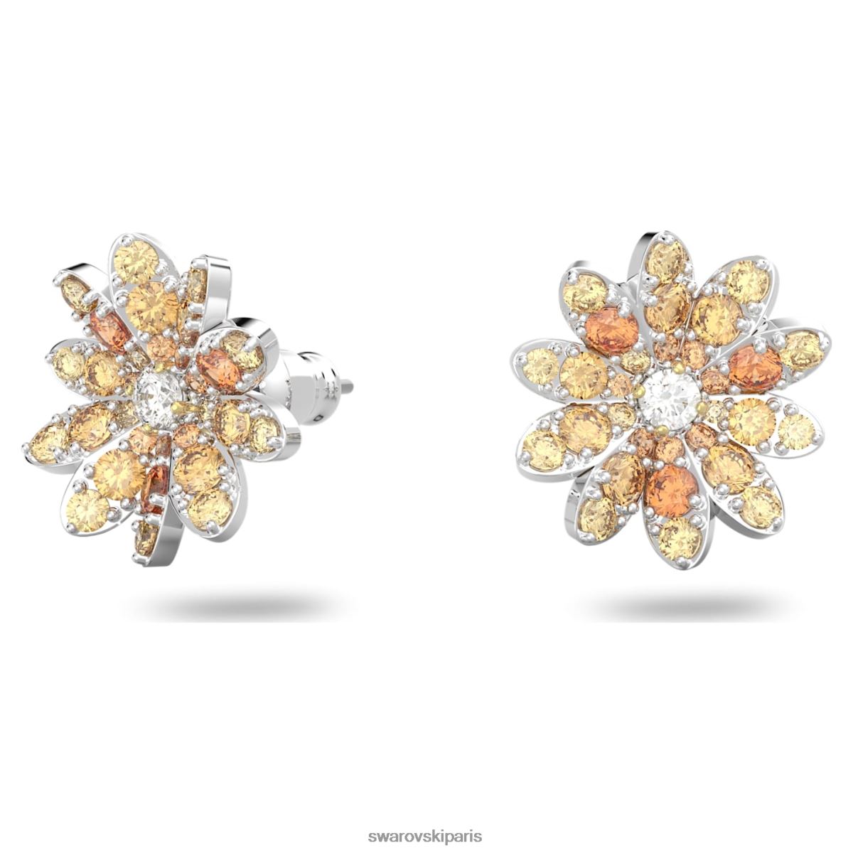 bijoux Swarovski boucles d'oreilles clous fleurs éternelles fleur, multicolore, finition métal mélangé RZD0XJ721