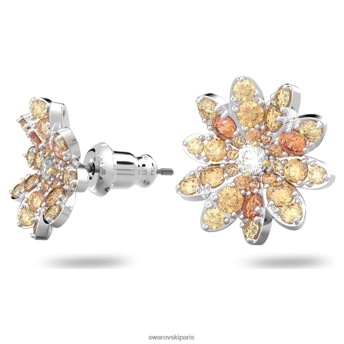 bijoux Swarovski boucles d'oreilles clous fleurs éternelles fleur, multicolore, finition métal mélangé RZD0XJ721