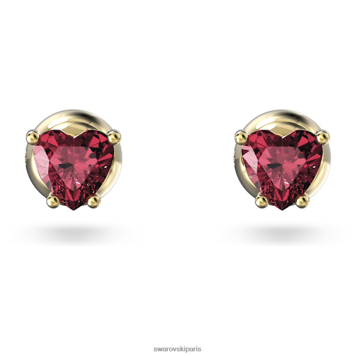 bijoux Swarovski boucles d'oreilles stilla coeur, rouge, métal doré RZD0XJ673