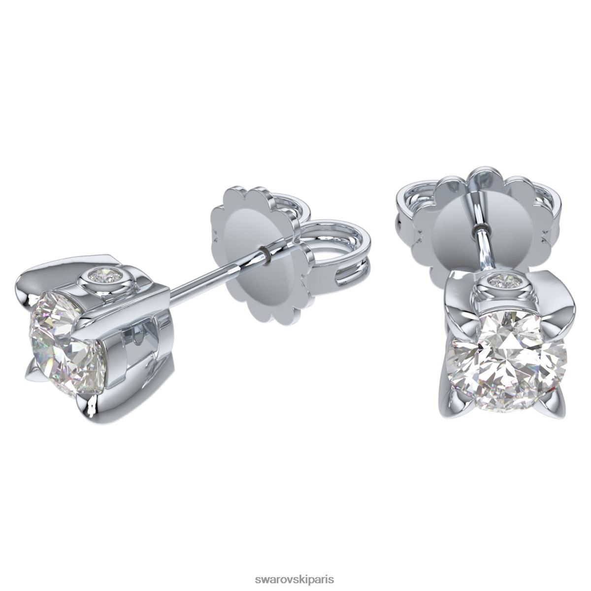 bijoux Swarovski boucles d'oreilles éternité Or blanc 14 carats RZD0XJ648