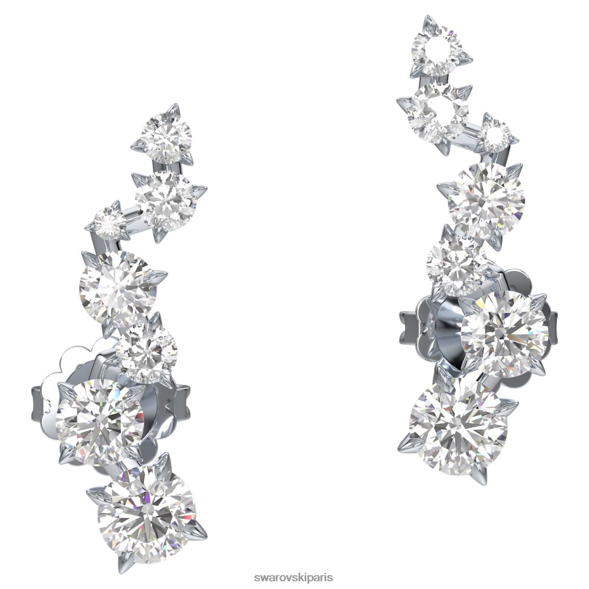 bijoux Swarovski manchettes d'oreilles intimes Or blanc 14 carats RZD0XJ960