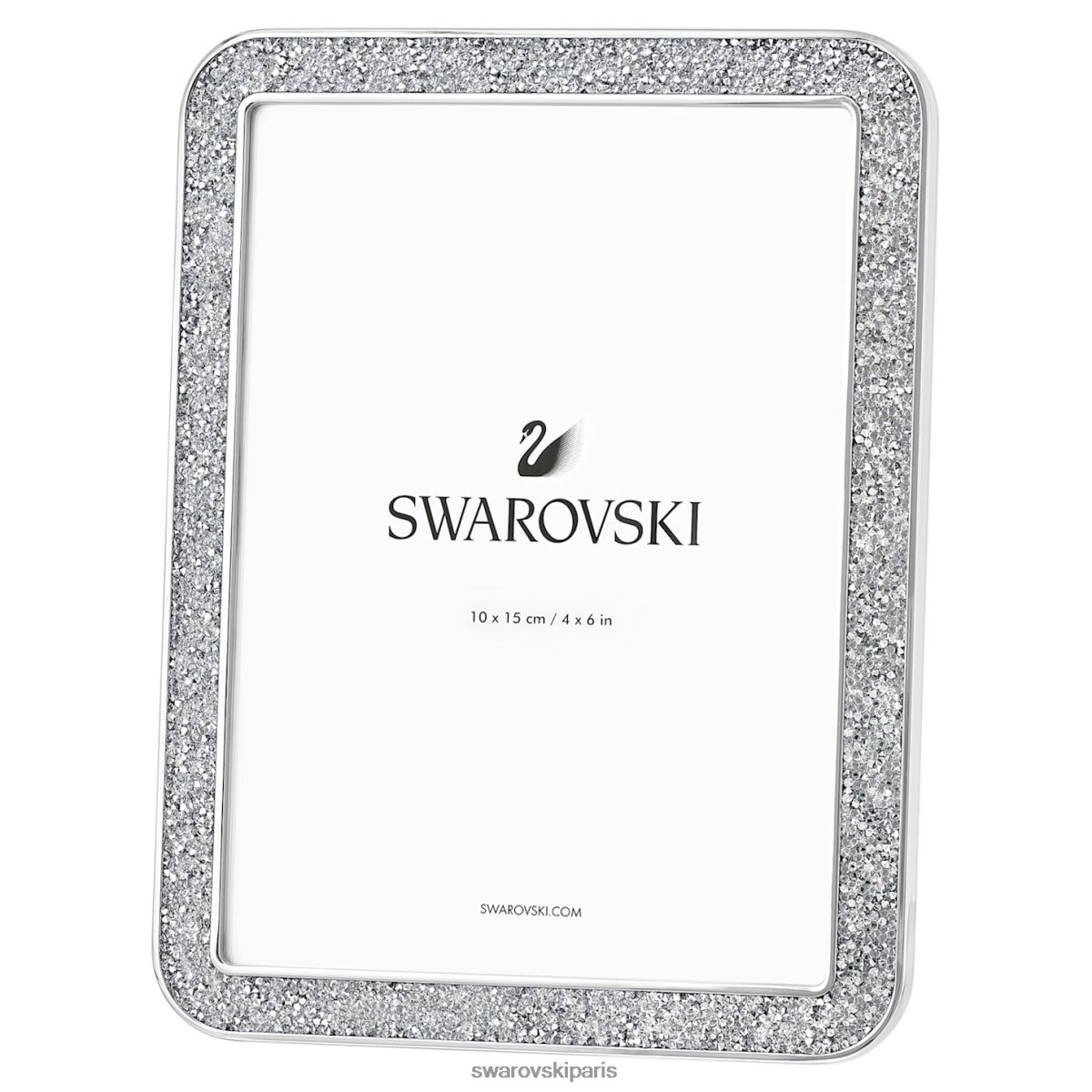 décorations Swarovski cadre photo minera forme rectangulaire, ton argenté RZD0XJ1761