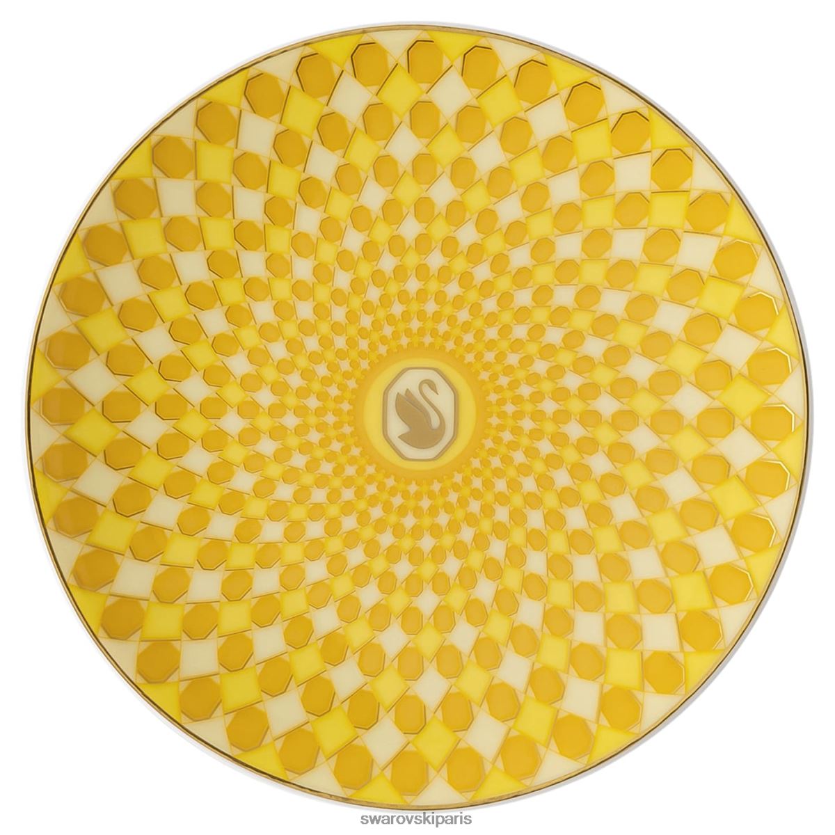 décorations Swarovski plaque signalétique porcelaine, jaune RZD0XJ1750