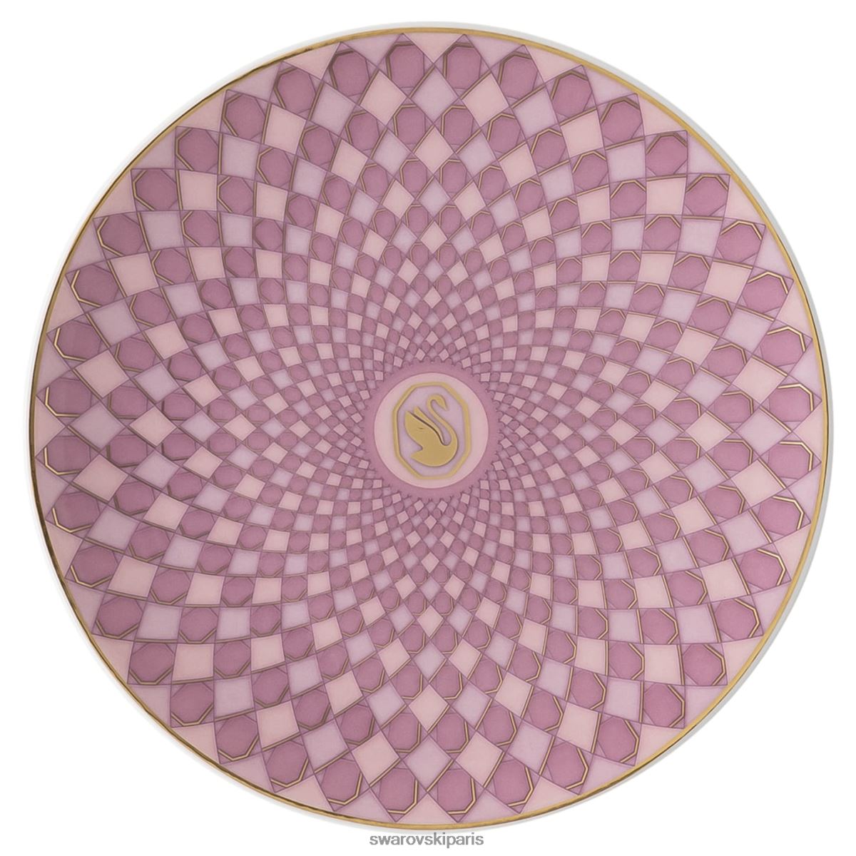 décorations Swarovski plaque signalétique porcelaine, rose RZD0XJ1716