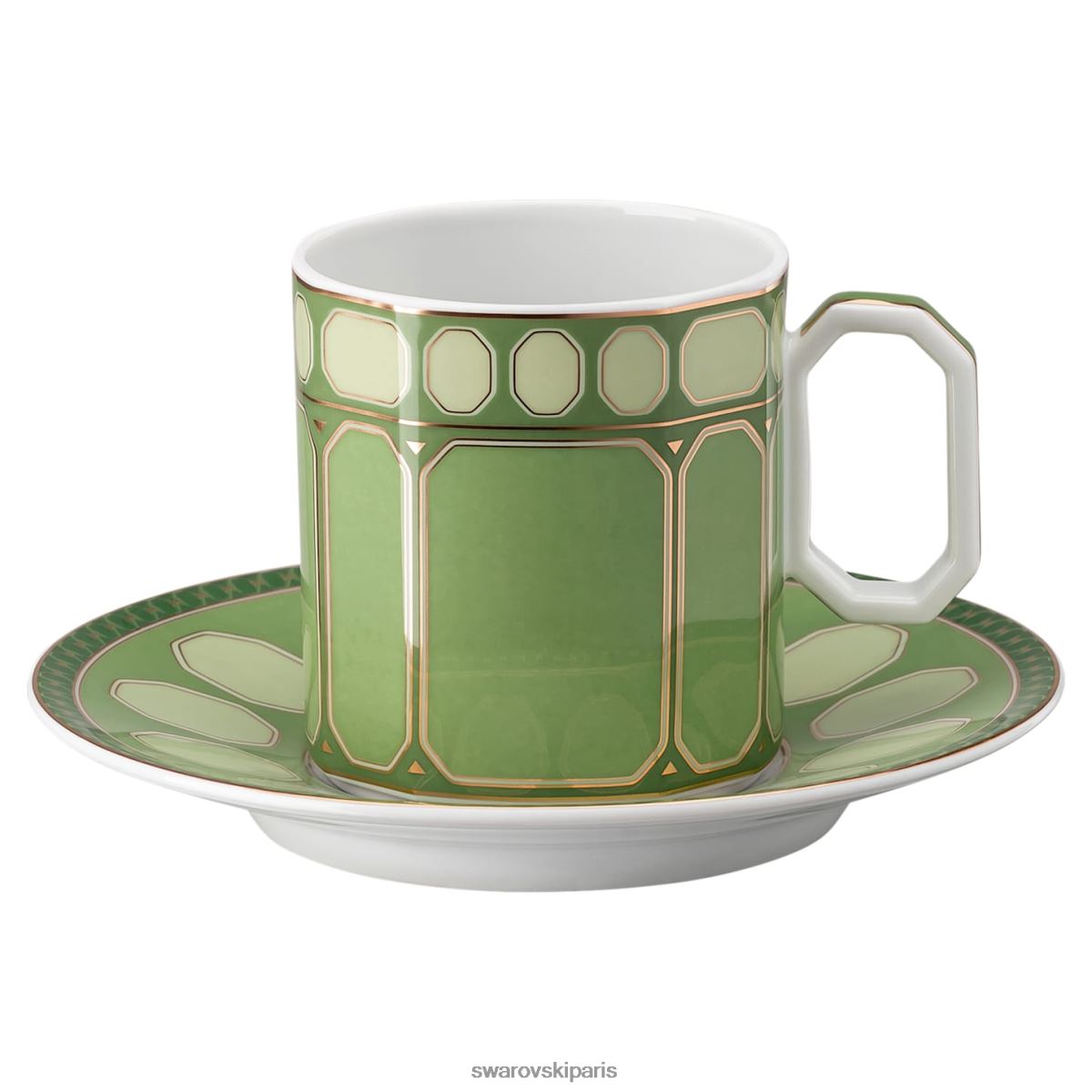 décorations Swarovski tasse à café signum avec soucoupe porcelaine, vert RZD0XJ1729