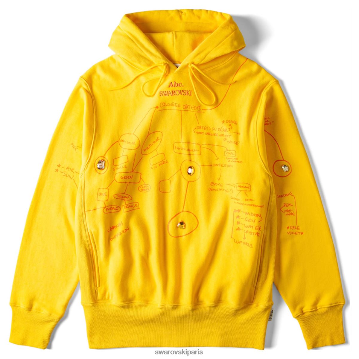 sweats à capuche Swarovski sweat à capuche objets colorés jaune RZD0XJ1515